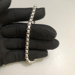 DY Bel Aire Box Chain Bracelet Sterling Silver, 3.6mm, 23cm